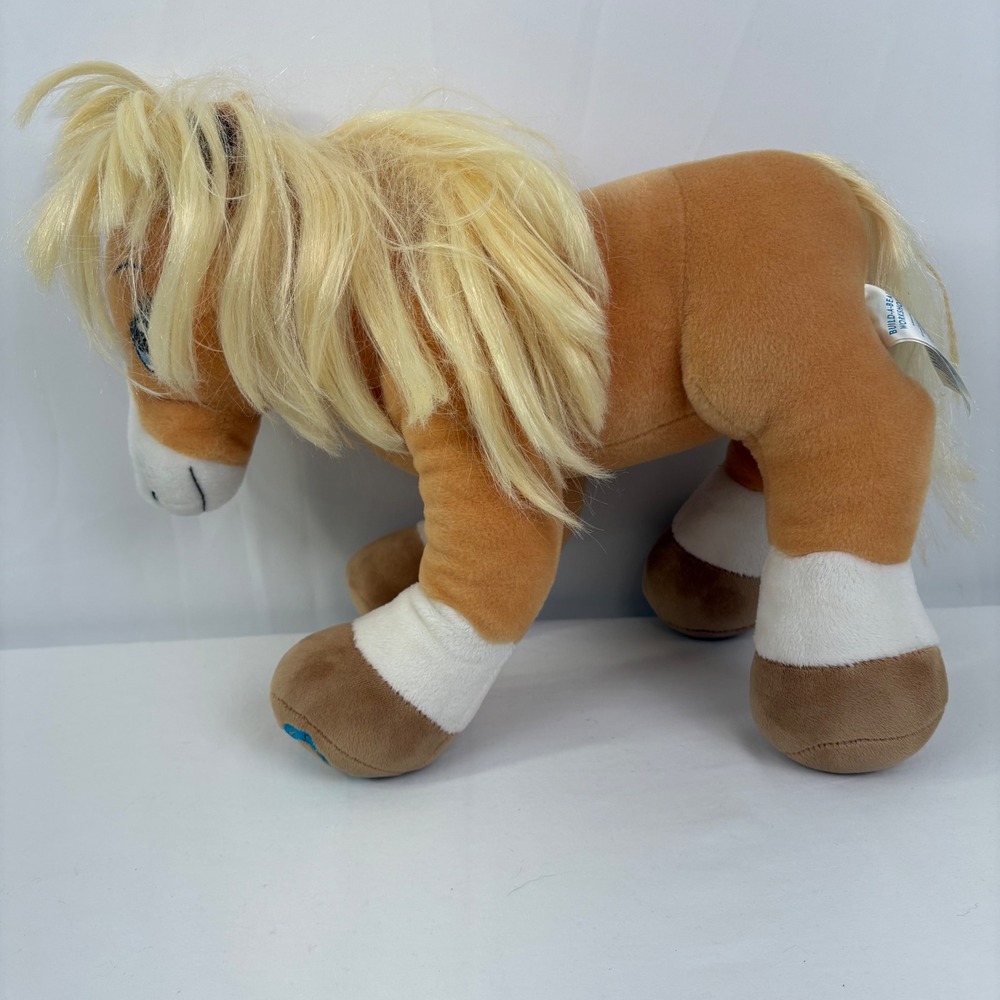 Build-A-Bear Horse & Hearts Riding Club Palomino American Quarter Horse Plush - Picture 2 of 6
